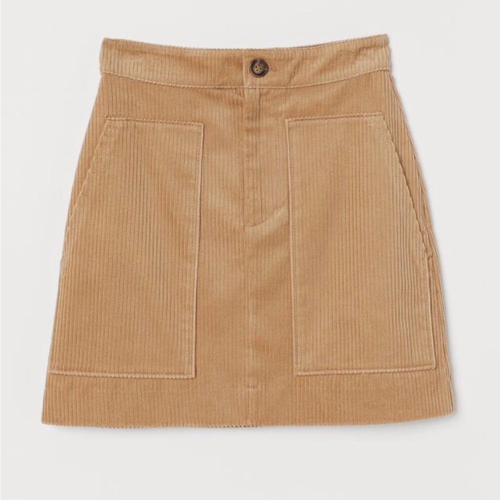 Tan neutral Corduroy skirt - H&M - size 6